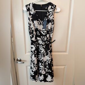Tommy Hilfiger Black and White Midi Dress